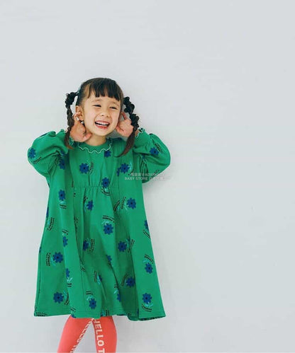日本童裝 p.premier 喇叭形剪裁連身裙 80-140cm 女童款 秋季 DRESSES