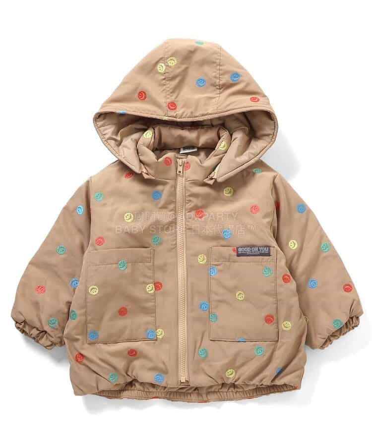 日本童裝 BREEZE 刺繡圖案夾棉外套 90-130cm 男童款 冬季(適合香港平均溫度、寒冷天氣、溫度低天氣）OUTERWEAR