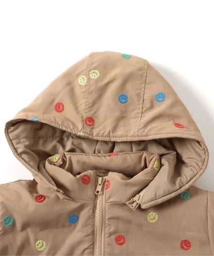 日本童裝 BREEZE 刺繡圖案夾棉外套 90-130cm 男童款 冬季(適合香港平均溫度、寒冷天氣、溫度低天氣）OUTERWEAR