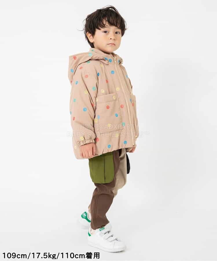 日本童裝 BREEZE 刺繡圖案夾棉外套 90-130cm 男童款 冬季(適合香港平均溫度、寒冷天氣、溫度低天氣）OUTERWEAR