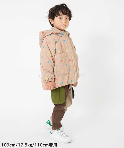 日本童裝 BREEZE 刺繡圖案夾棉外套 90-130cm 男童款 冬季(適合香港平均溫度、寒冷天氣、溫度低天氣）OUTERWEAR