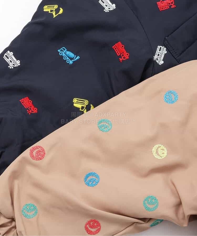 日本童裝 BREEZE 刺繡圖案夾棉外套 90-130cm 男童款 冬季(適合香港平均溫度、寒冷天氣、溫度低天氣）OUTERWEAR