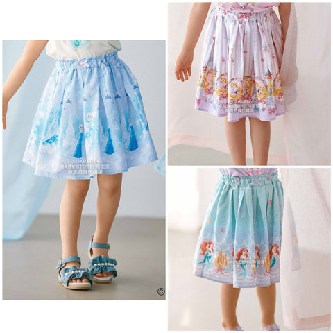 日本童裝 aF#a325 x Disney Princess 公主短裙 100-140cm 女童款 夏季 SKIRTS