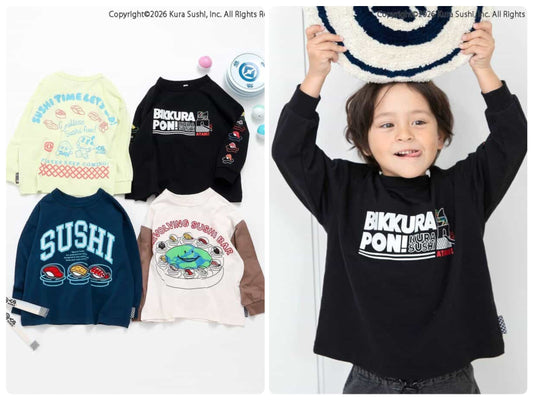 日本童裝 BREEZE  x くら壽司  防污系列 壽司印花上衣 80-140cm 男童款 春季 TOPS