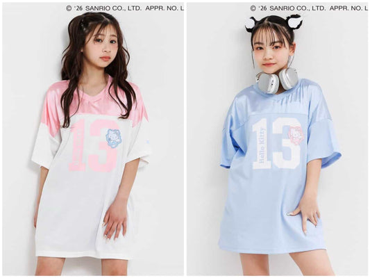 日本童裝 algy x Sanrio Hello Kitty 天使翼緞面拼接連身裙 130-160cm 女童款 夏季  TOPS  其他品牌童裝