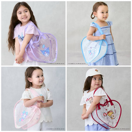 Direct from Japan pe#main x Sanrio Sunburn Series Shiny Heart Shaped Transparent Bag Series Other Brands 