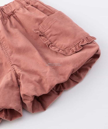 日本童裝 SERAPH 荷葉邊口袋燈籠短褲 80-140cm 女童款 秋季 PANTS