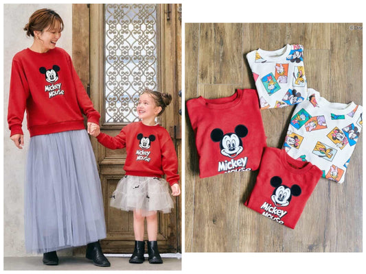 日本童裝 apres les cours x Disney 衛衣 M-L 大人款 秋季 TOPS 聖誕紅/新年紅