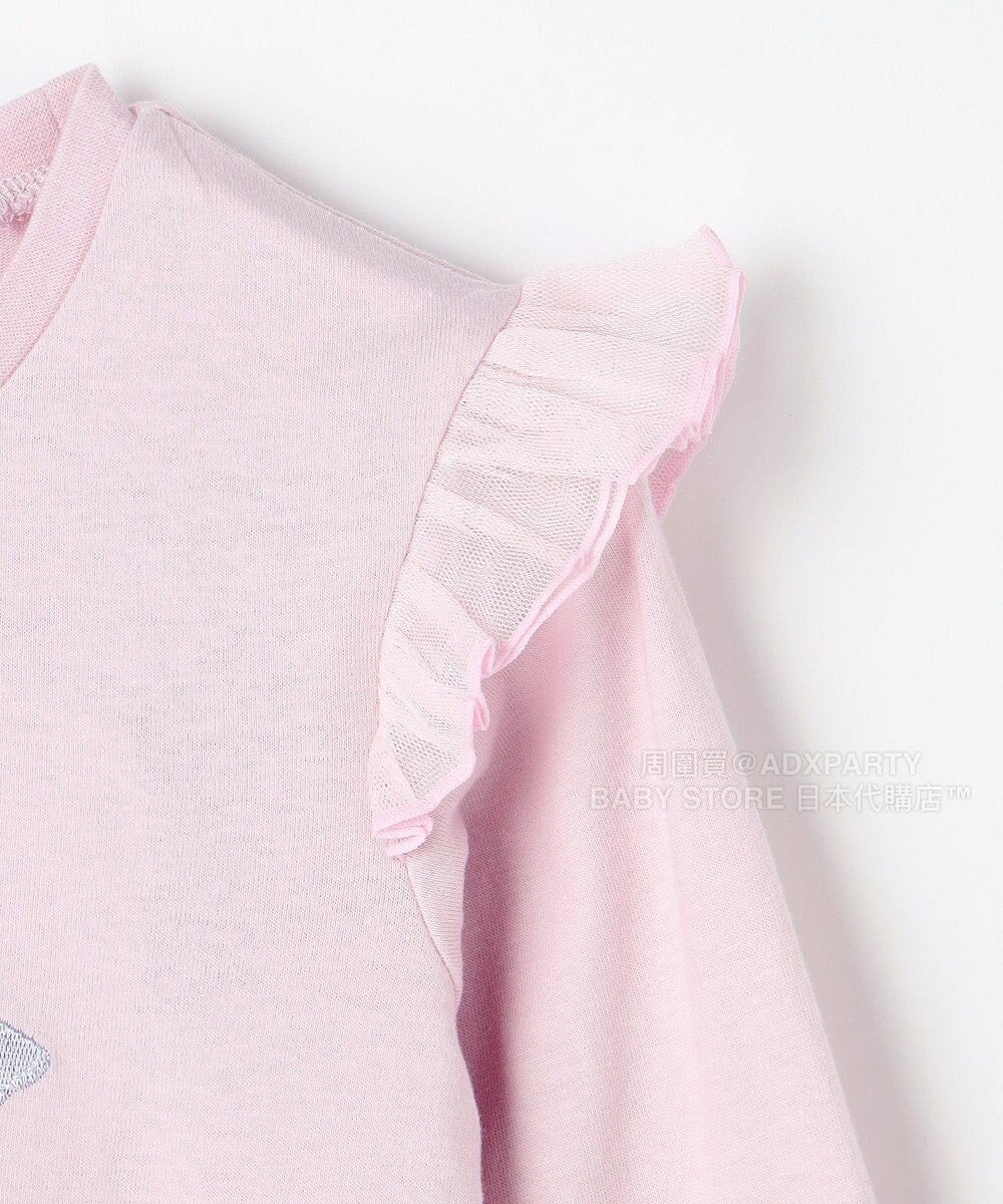 日本童裝 aF#a325 刺繡圖案上衣 100-150cm 女童款 秋季 TOPS