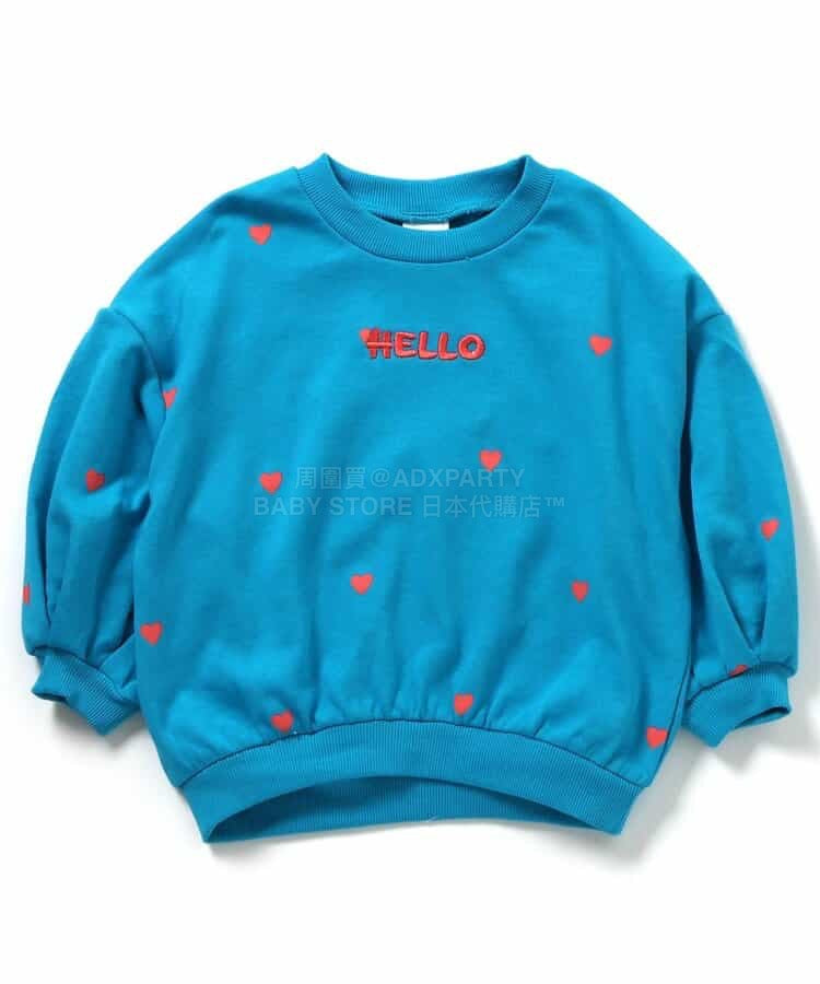 日本童裝 BREEZE 泡泡袖衛衣 80-140cm 女童款 冬季 TOPS 聖誕紅/新年紅