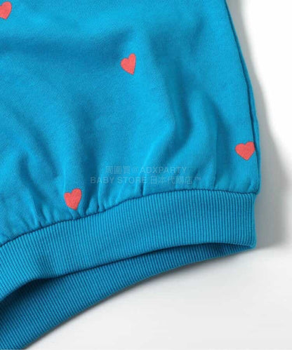 日本童裝 BREEZE 泡泡袖衛衣 80-140cm 女童款 冬季 TOPS 聖誕紅/新年紅