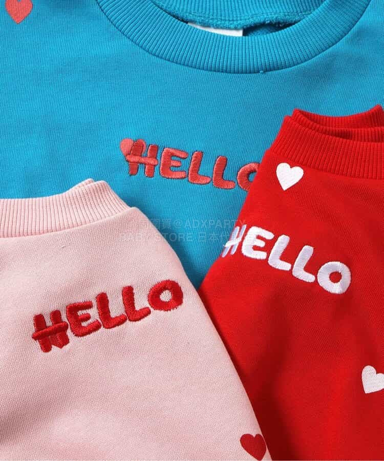 日本童裝 BREEZE 泡泡袖衛衣 80-140cm 女童款 冬季 TOPS 聖誕紅/新年紅