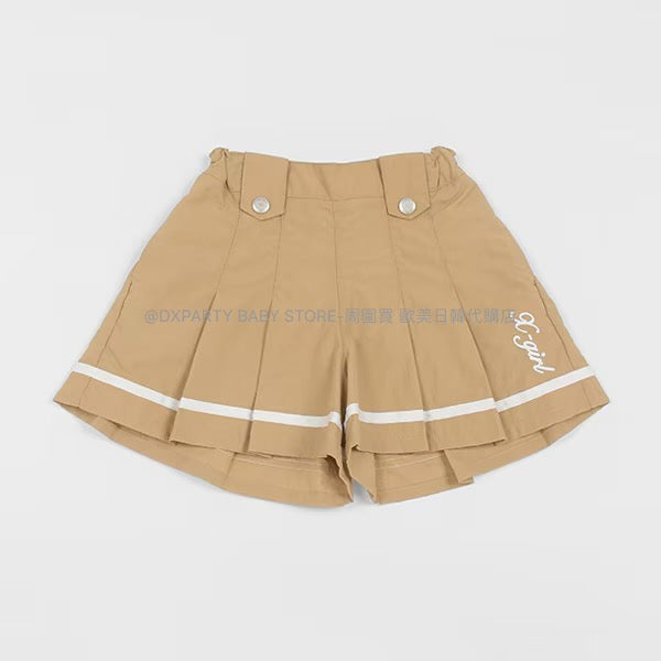 日本童裝 X-girl 百摺裙褲 100-140cm 女童款 夏季 SKIRTS  PANTS