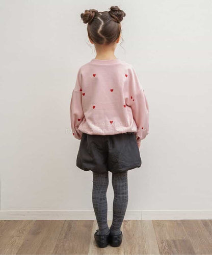 日本童裝 BREEZE 泡泡袖衛衣 80-140cm 女童款 冬季 TOPS 聖誕紅/新年紅