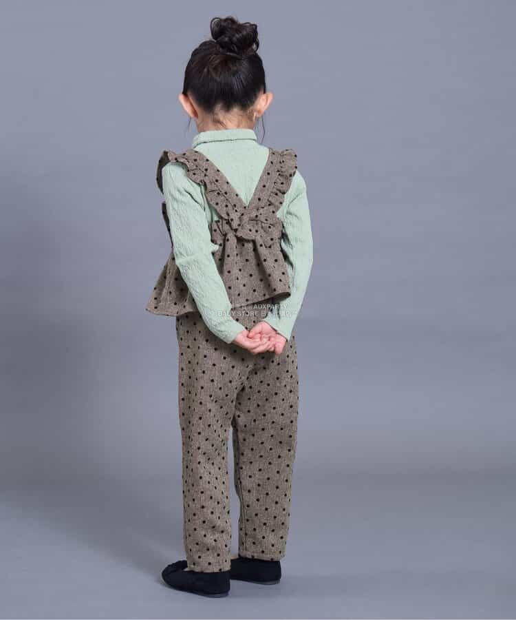 日本童裝 SERAPH 波點兩件套裝 80-140cm 女童款 秋季 TOPS PANTS