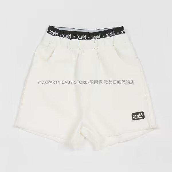 日本童裝 X-girl 背面LOGO印花牛仔短褲 90-140cm 女童款 夏季 PANTS