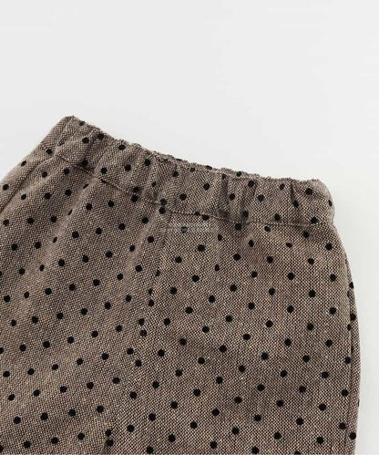 日本童裝 SERAPH 波點兩件套裝 80-140cm 女童款 秋季 TOPS PANTS