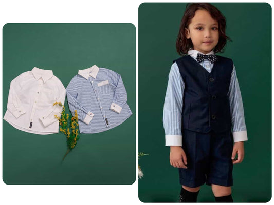 Japanese children's clothing BREEZE shirt 90-130cm boys' spring TOPS interview/banquet/performance 