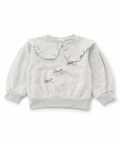 日本童裝 SERAPH 領口珍珠絲帶衛衣 90-140cm 女童款 秋季 TOPS