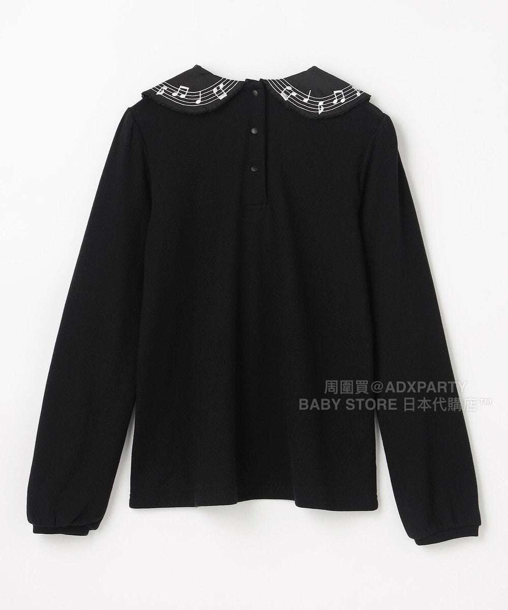 日本童裝 aF#a325 音符襯衫上衣 110-160cm 女童款 秋季 TOPS 面試/宴會/表演