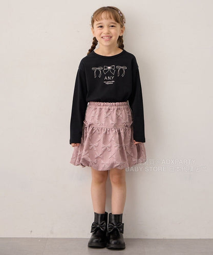 日本童裝 aF#a325 蝴蝶結泡泡短裙 110-160cm 女童款 秋季 SKIRTS