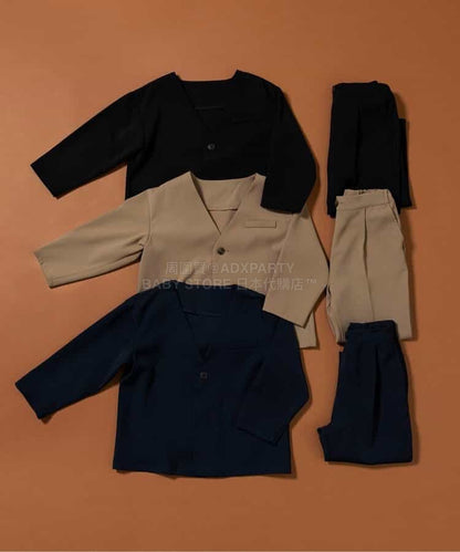 日本童裝 BREEZE 休閒正裝兩件套裝 80-160cm 男童款 冬季 OUTERWEAR PANTS 面試/宴會/表演