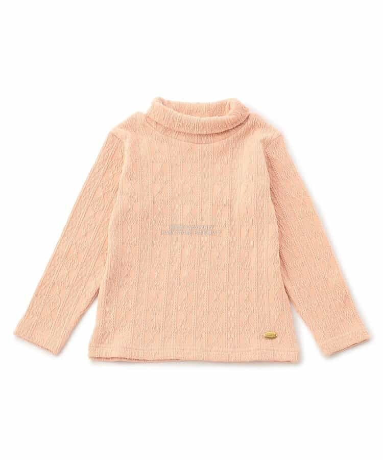 日本童裝 SERAPH麻花提花高領上衣 80-140cm 女童款 秋季 TOPS
