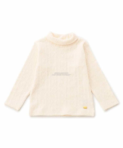 日本童裝 SERAPH麻花提花高領上衣 80-140cm 女童款 秋季 TOPS