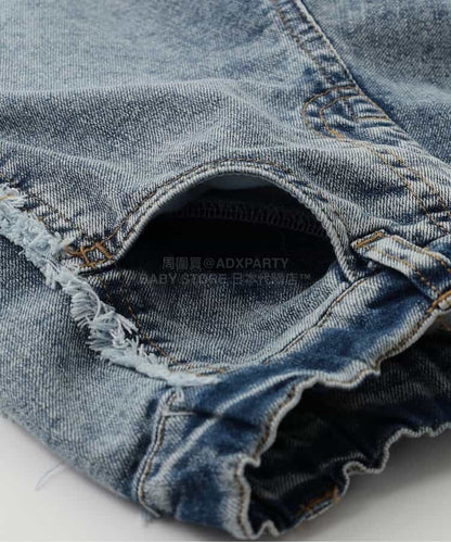 日本童裝 BREEZE 側邊流蘇牛仔褲 80-140cm 女童款 冬季 PANTS