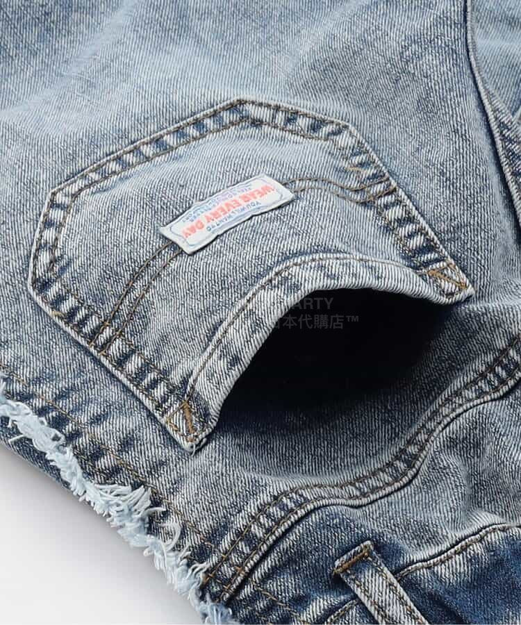 日本童裝 BREEZE 側邊流蘇牛仔褲 80-140cm 女童款 冬季 PANTS