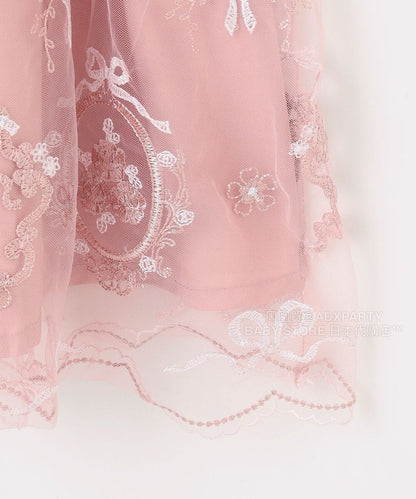 日本童裝 aF#a325 網紗拼接連身裙 100-140cm 女童款 秋季 DRESSES 面試/宴會/表演