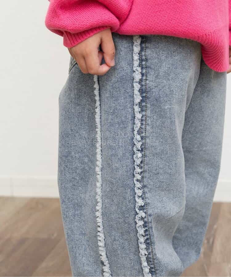 日本童裝 BREEZE 側邊流蘇牛仔褲 80-140cm 女童款 冬季 PANTS