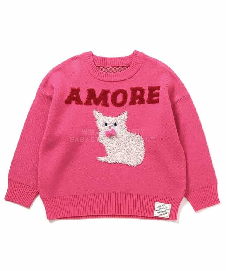 日本童裝 BREEZE 圖案針織衫 80-140cm 女童款 冬季 TOPS