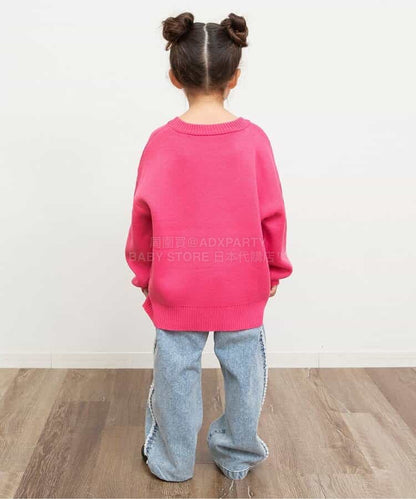 日本童裝 BREEZE 圖案針織衫 80-140cm 女童款 冬季 TOPS