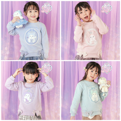 日本童裝  SLAP SLIP 【スラプリ】毛毛貼布衛衣 90-130cm 女童款 冬季 TOPS