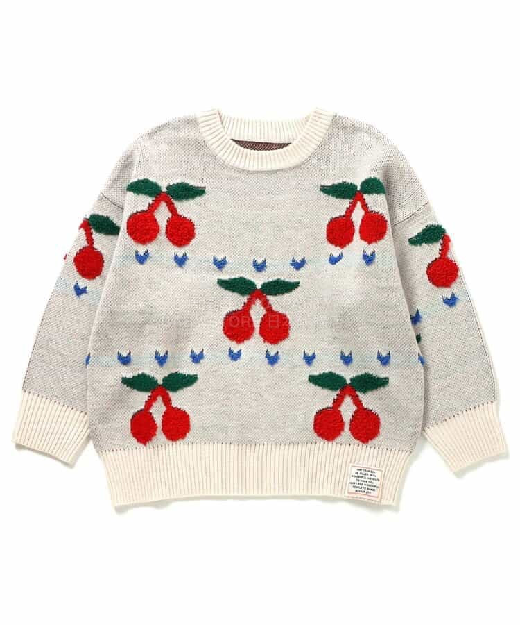 日本童裝 BREEZE 圖案針織衫 80-140cm 女童款 冬季 TOPS