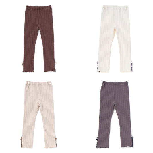 日本童裝  SLAP SLIP 磨毛羅紋緊身褲 80-130cm 女童款 冬季 PANTS