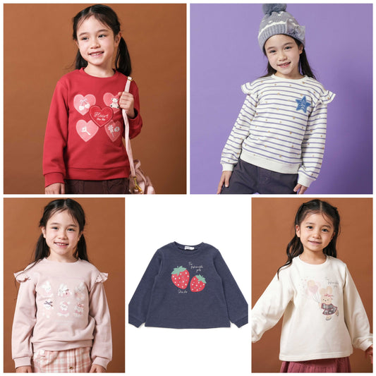 日本童裝  SLAP SLIP 印靴圖案上衣 80-130cm 女童款 冬季 TOPS