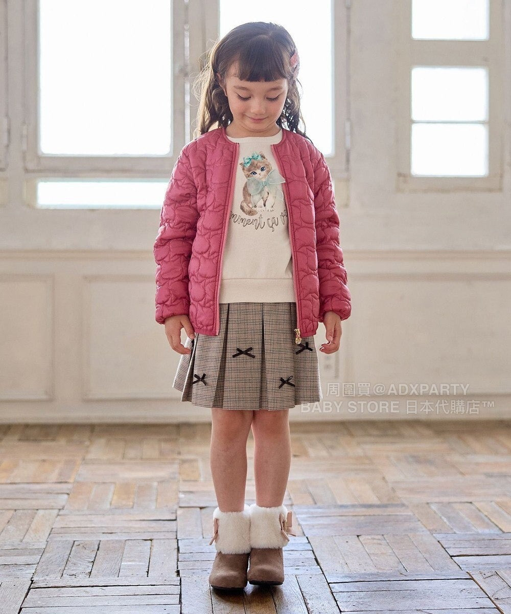 日本童裝 aF#a325 絲帶貓咪衛衣 100-160cm 女童款 秋季 TOPS
