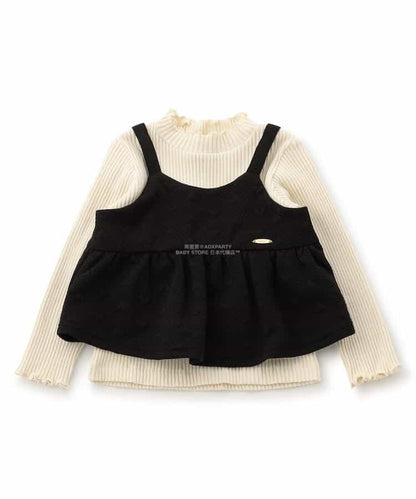 日本童裝 SERAPH 吊帶上衣兩件套裝 80-140cm 女童款 秋季 TOPS