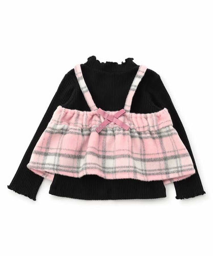 日本童裝 SERAPH 吊帶上衣兩件套裝 80-140cm 女童款 秋季 TOPS