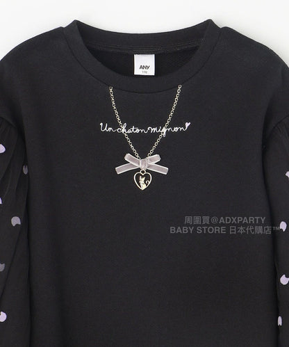 日本童裝 aF#a325 網紗泡泡袖衛衣 110-160cm 女童款 秋季 TOPS