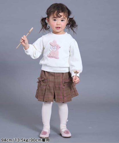 日本童裝 SERAPH 蝴蝶結百摺裙褲 80-140cm 女童款 秋季 PANTS