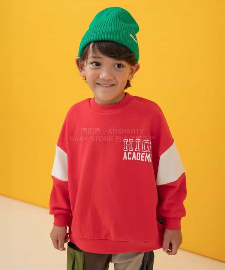日本童裝 BREEZE 印花衛衣 90-160cm 男童款 冬季 TOPS 聖誕紅/新年紅