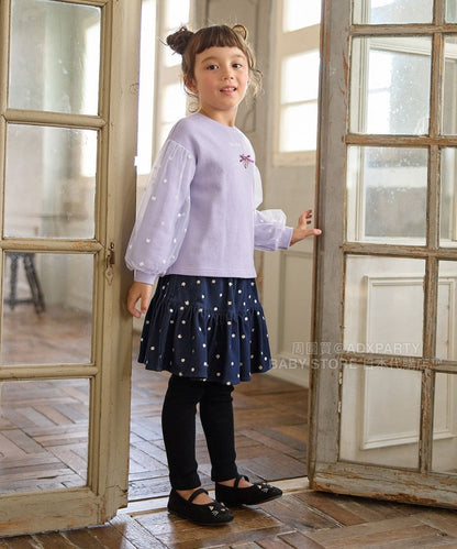 日本童裝 aF#a325 假兩件裙連打底褲 90-140cm 女童款 秋季  SKIRTS PANTS