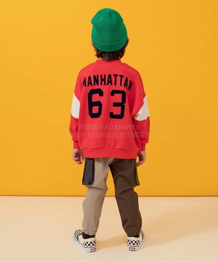 日本童裝 BREEZE 印花衛衣 90-160cm 男童款 冬季 TOPS 聖誕紅/新年紅
