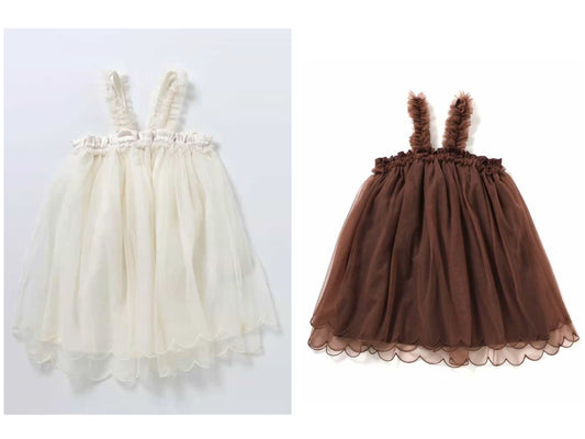 日本童裝 apres les cours 扇形薄紗連身裙 90-130cm 女童款 夏季 DRESSES