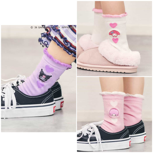 日本直送 apres les cours x Sanrio 襪一對 10-21cm 襪系列 初生嬰兒