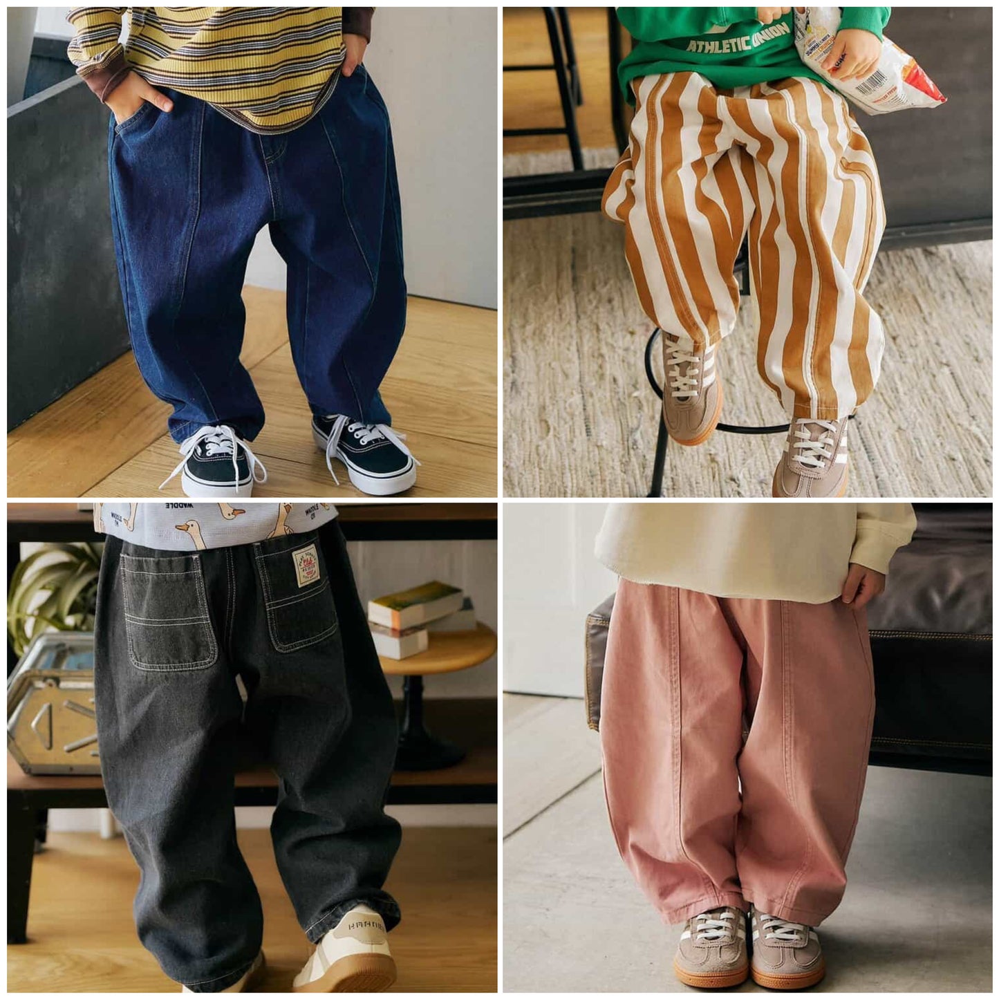 日本童裝 apres les cours 弧形長褲 80-130cm 男童款/女童款 秋季 PANTS