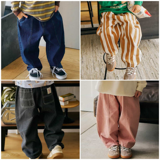 日本童裝 apres les cours 弧形長褲 80-130cm 男童款/女童款 秋季 PANTS